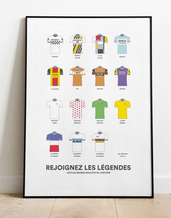 affiche décoration cyclisme légende